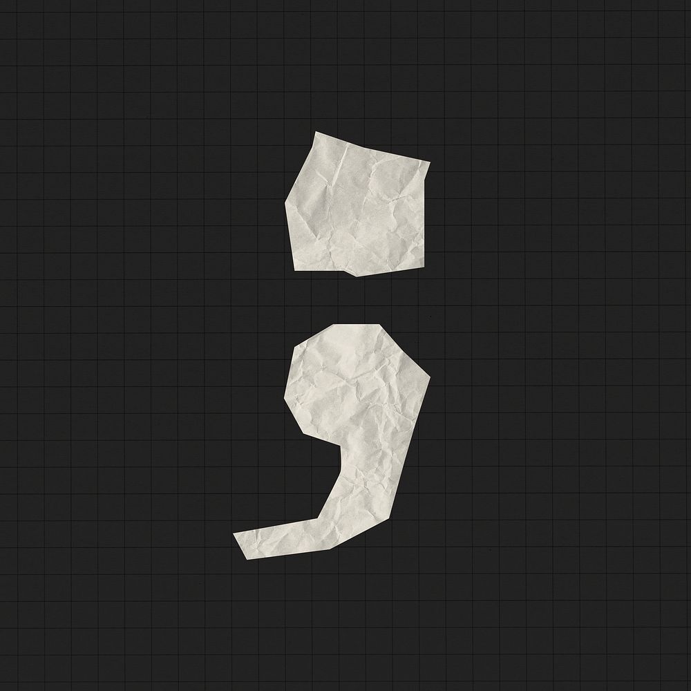 Paper texture symbol collage element, symbol psd