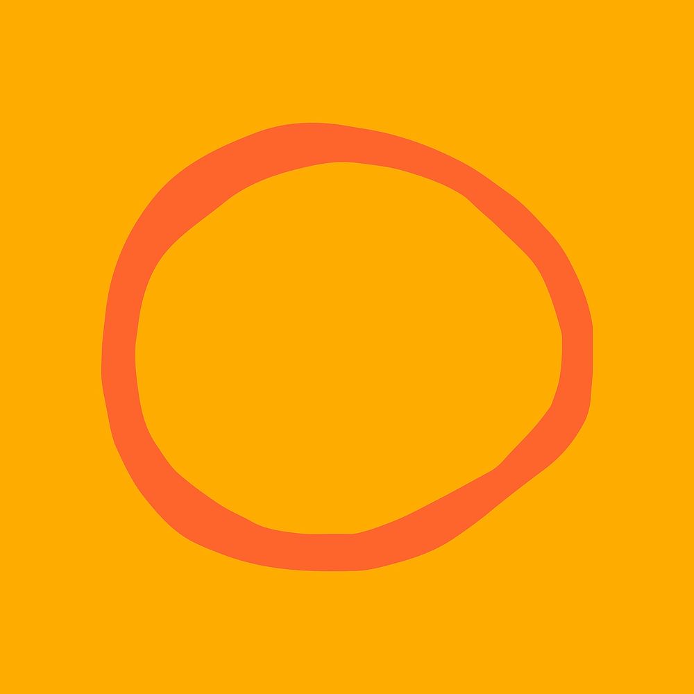 Orange circle clipart on yellow design