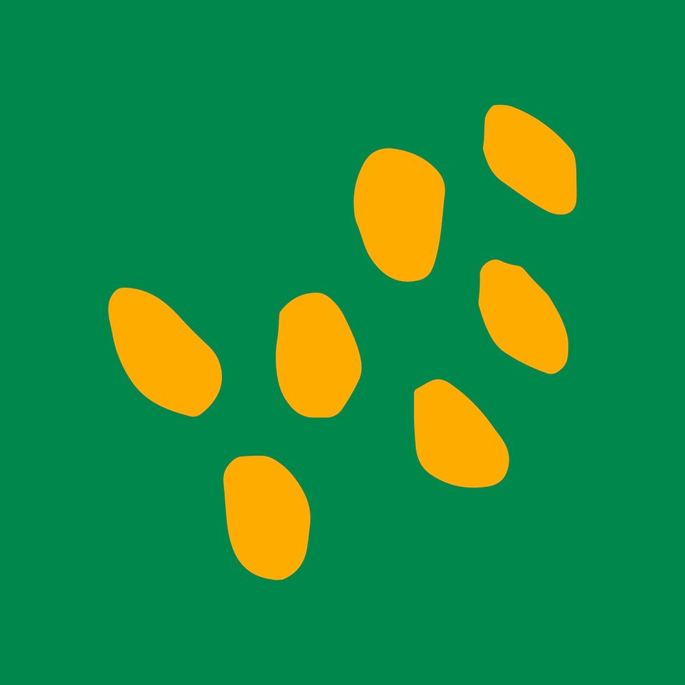 Yellow dots clipart on green design