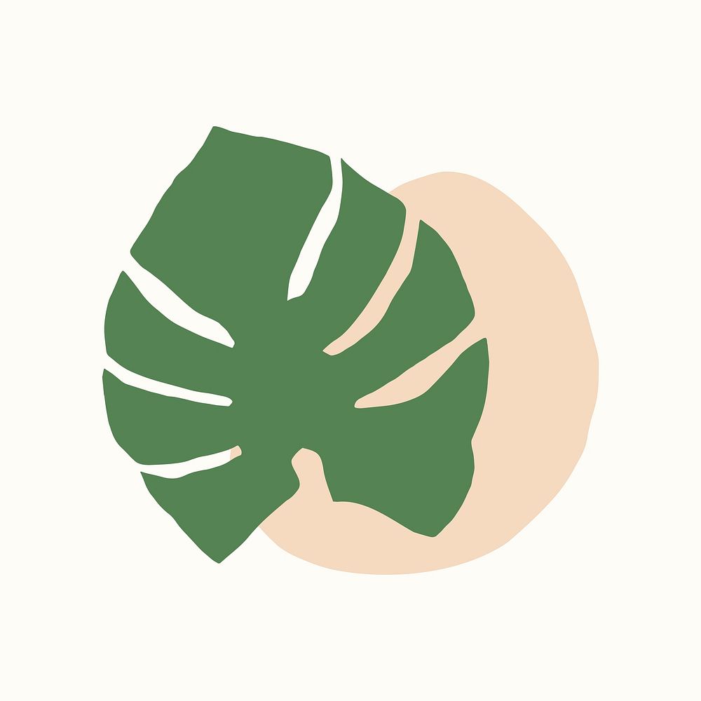 Green leaf clipart, cute design