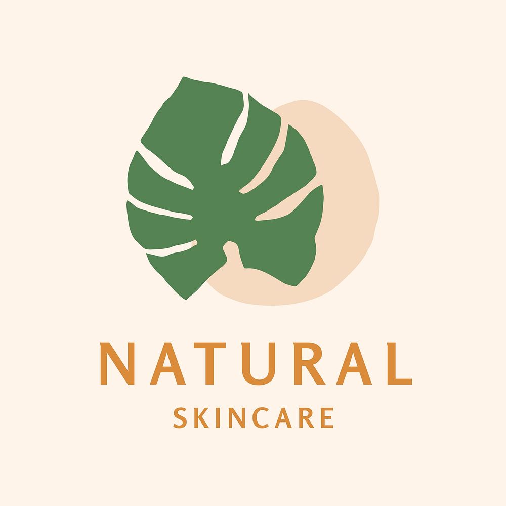 Beauty company logo template for professional business branding, natural skincare psd