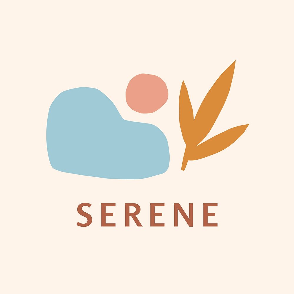 Skincare business logo template, branding design, serene psd