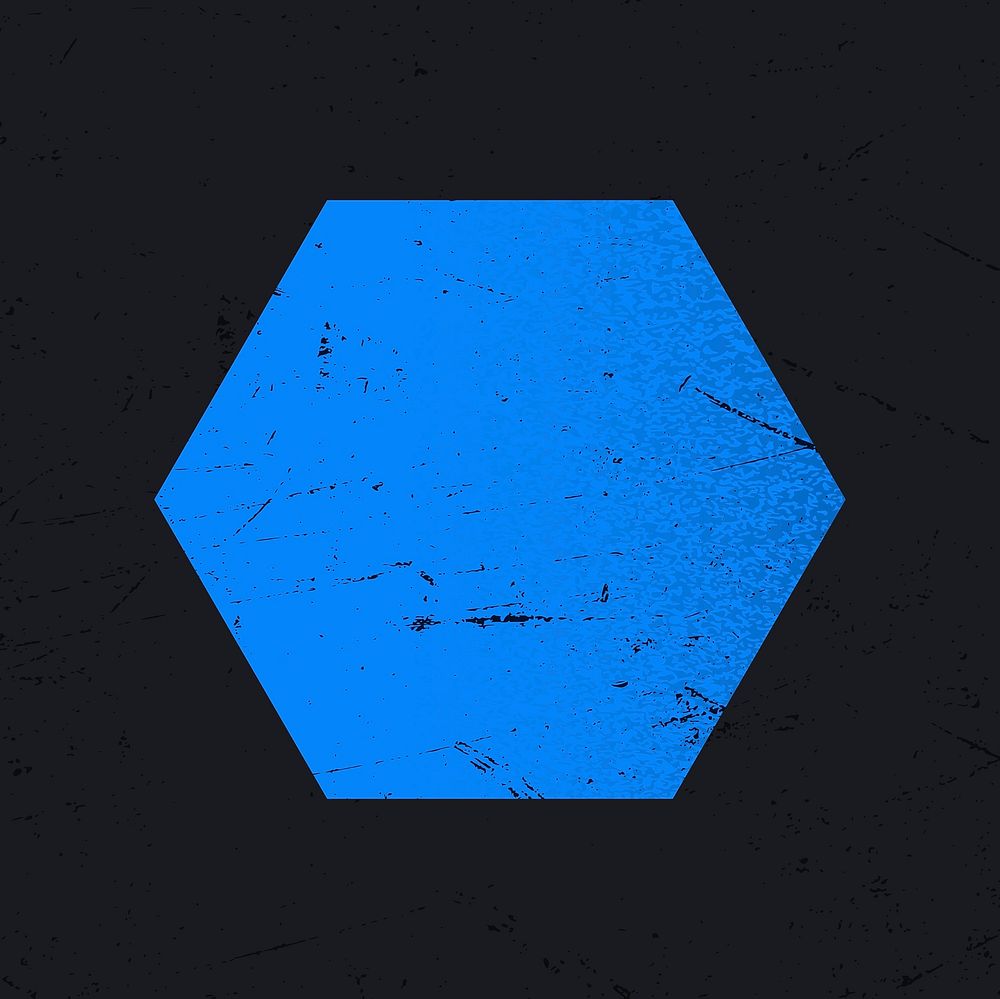 Hexagon shape collage element, flat graphic design vector