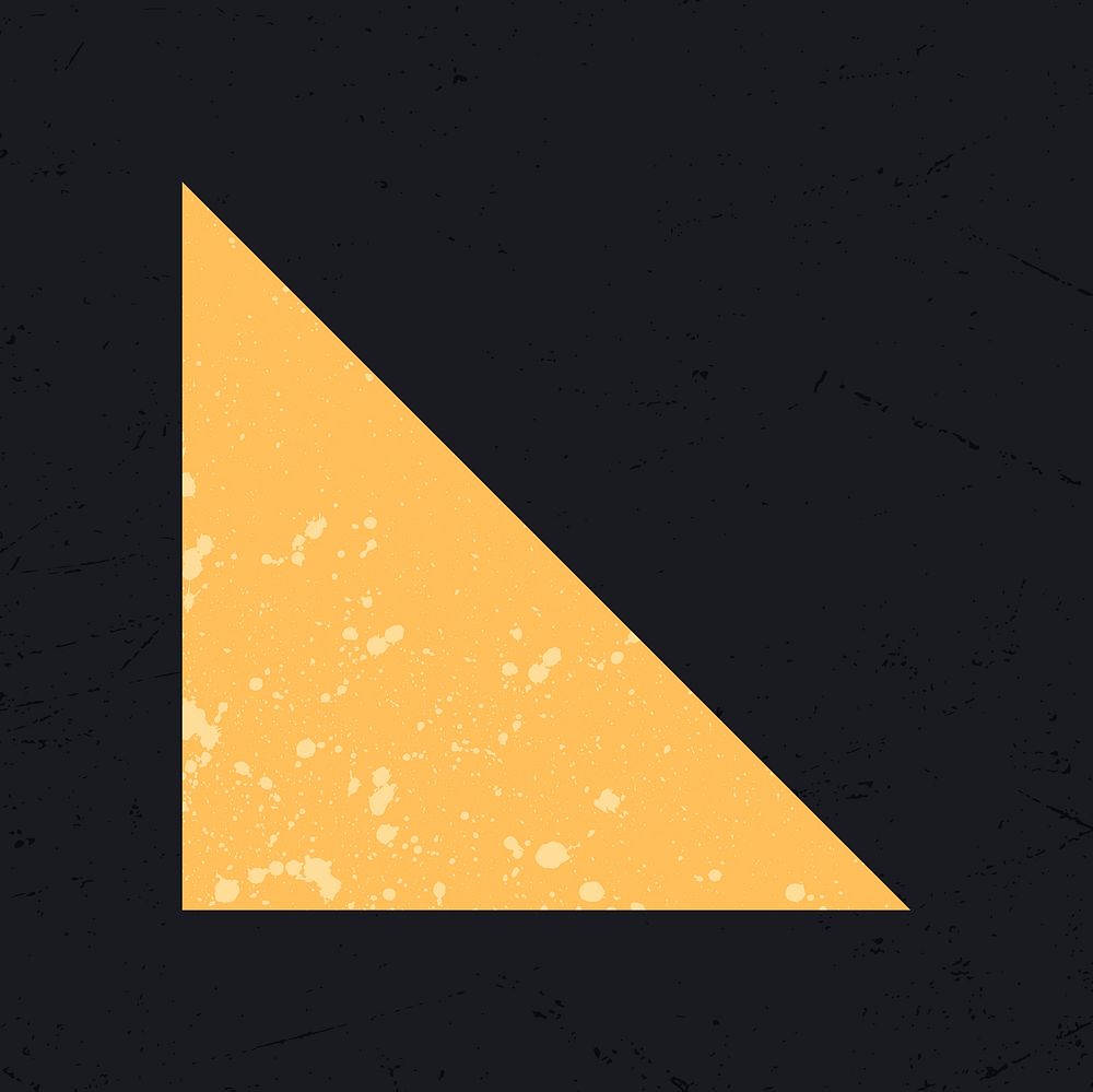 Triangle shape collage element, flat graphic design vector