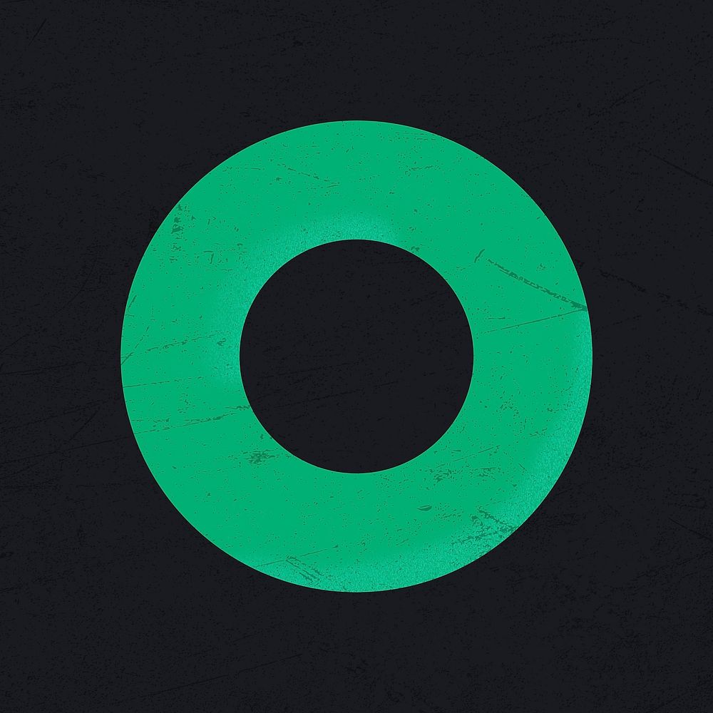 Green circle shape, grunge texture, black background image