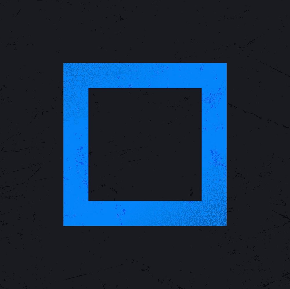 Square shape collage element, blue design vector