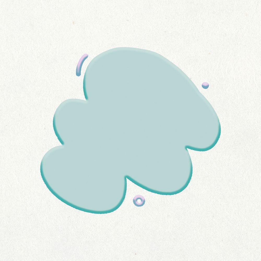 Water puddle, nature, lifestyle emoji design element psd