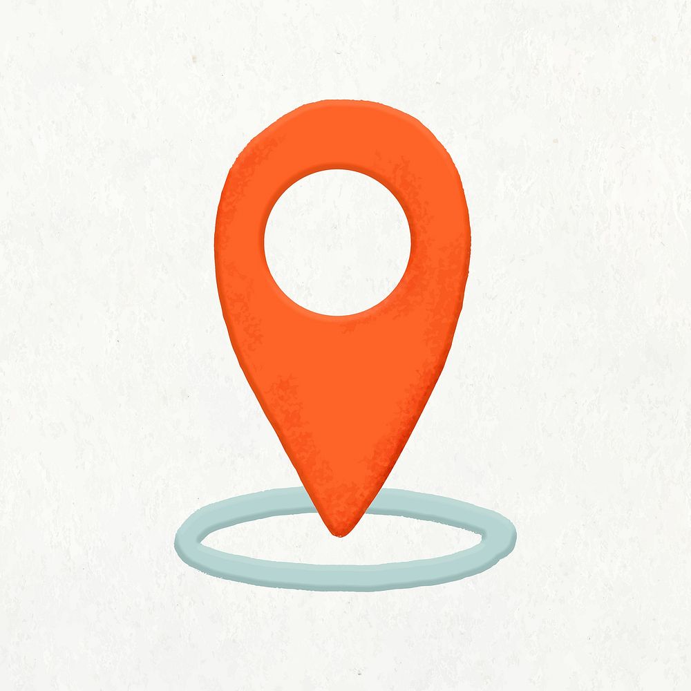 Location pin sticker, travel, lifestyle emoji design element vector
