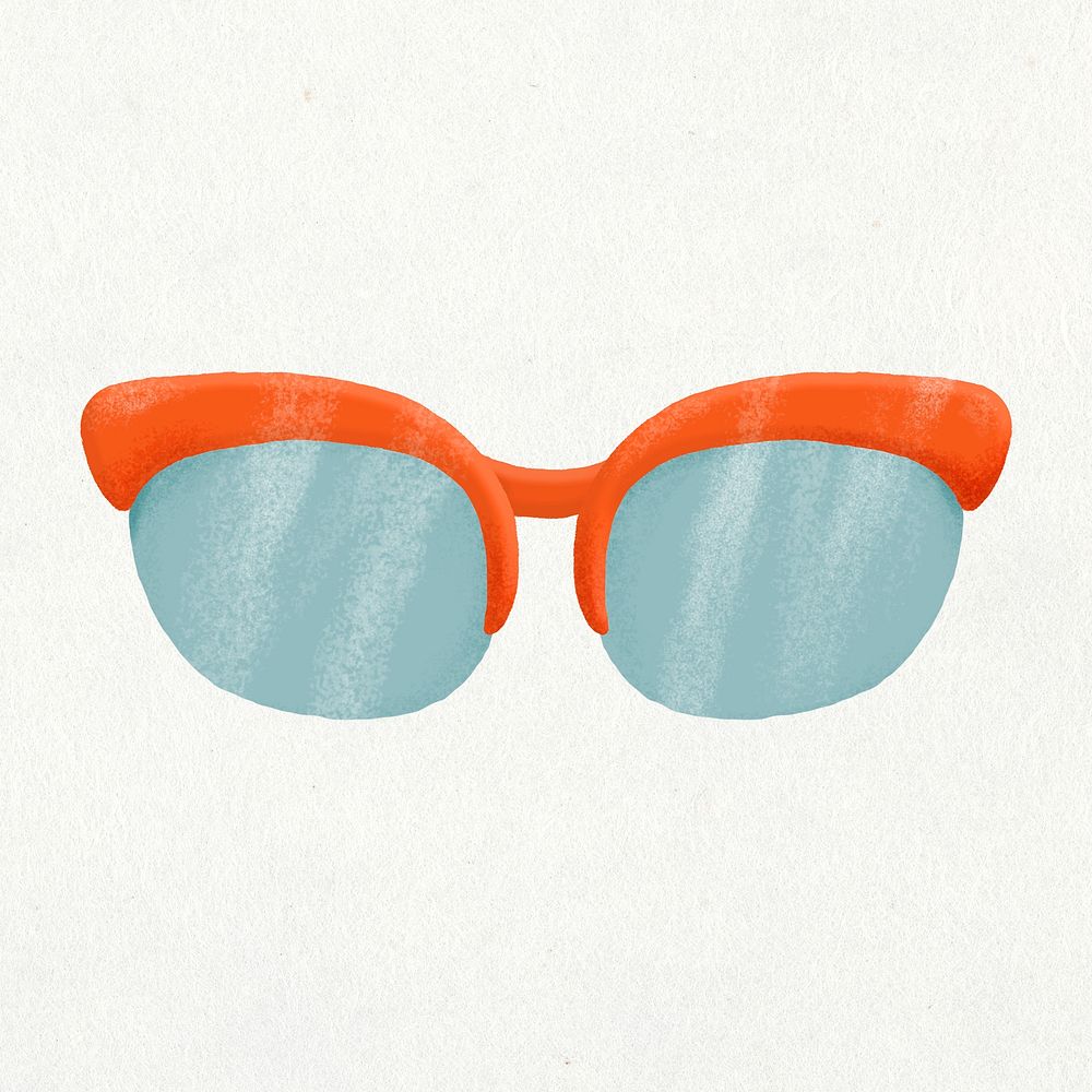Sunglasses illustration, lifestyle collage element, hand drawn