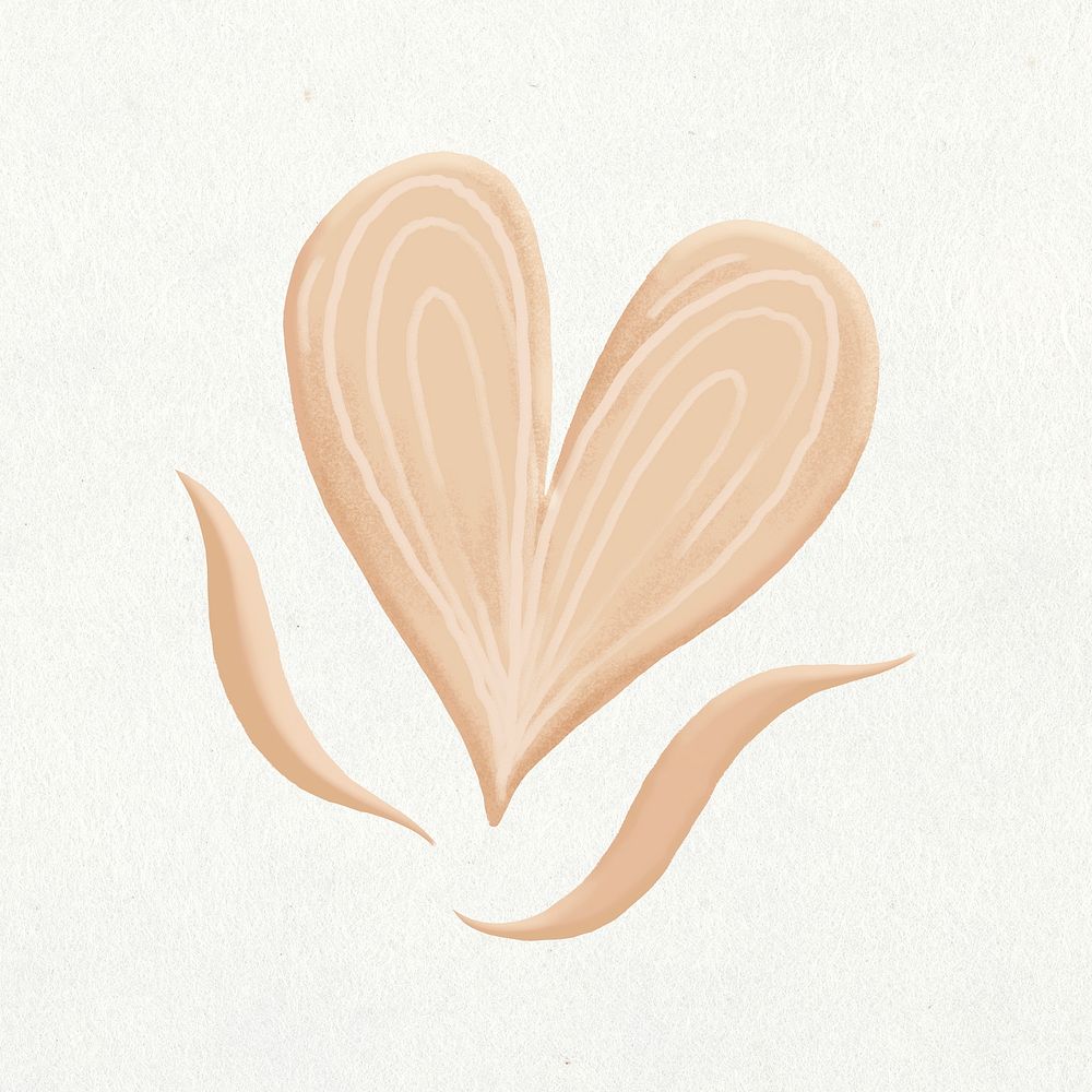 Heart shape sticker, love, lifestyle emoji design element psd
