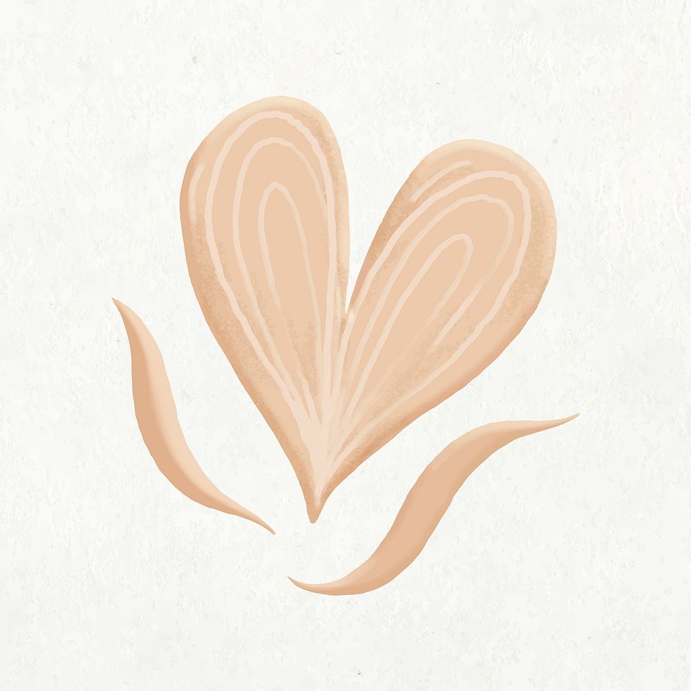 Heart shape sticker, love, lifestyle emoji design element vector