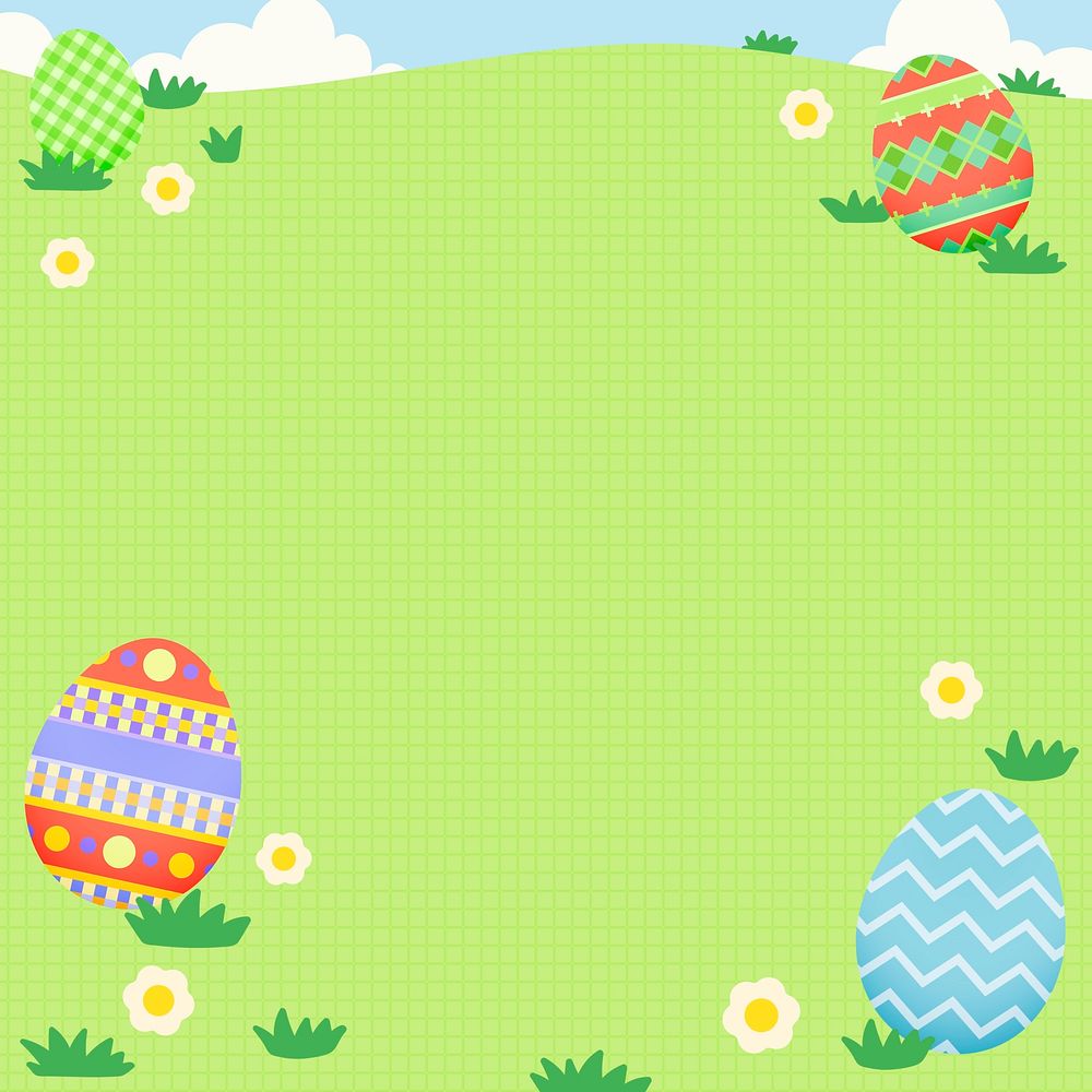 Easter egg background, cute spring design vector