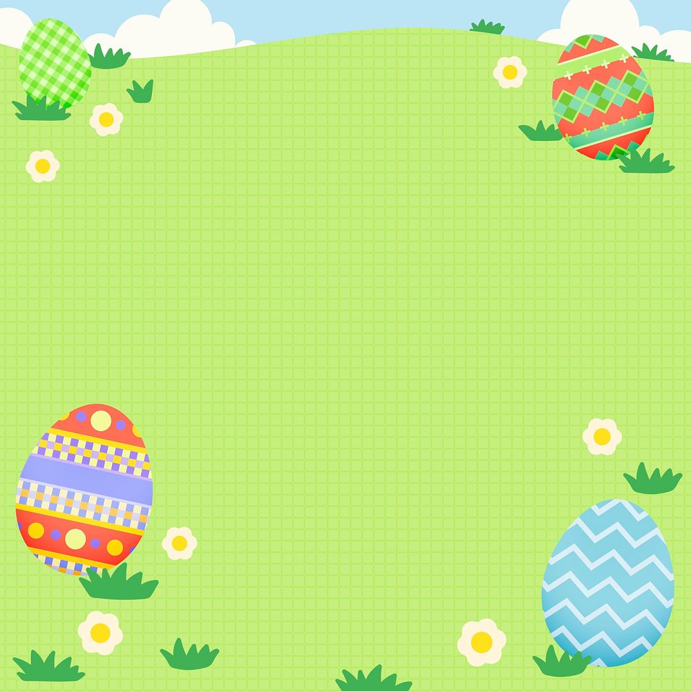 Easter egg background, cute spring design psd