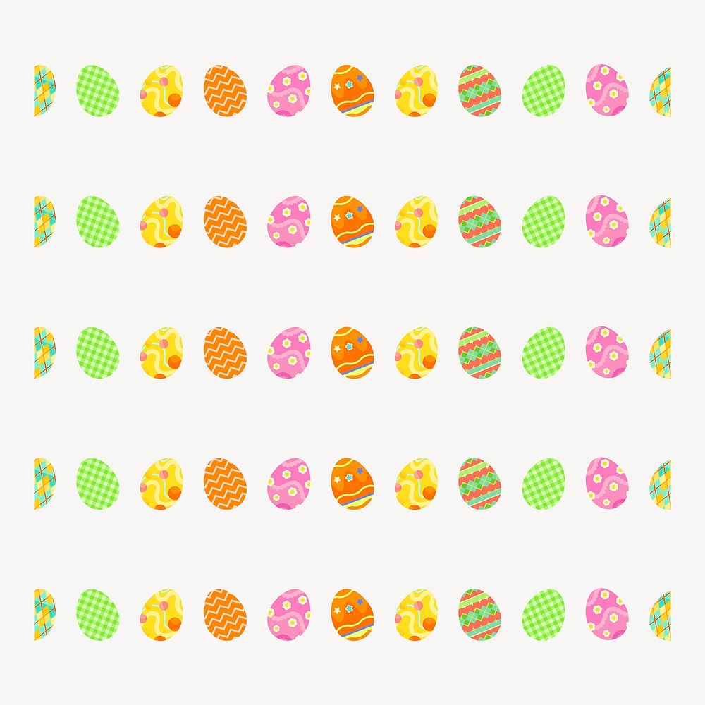 Easter egg pattern brush vector, compatible with AI