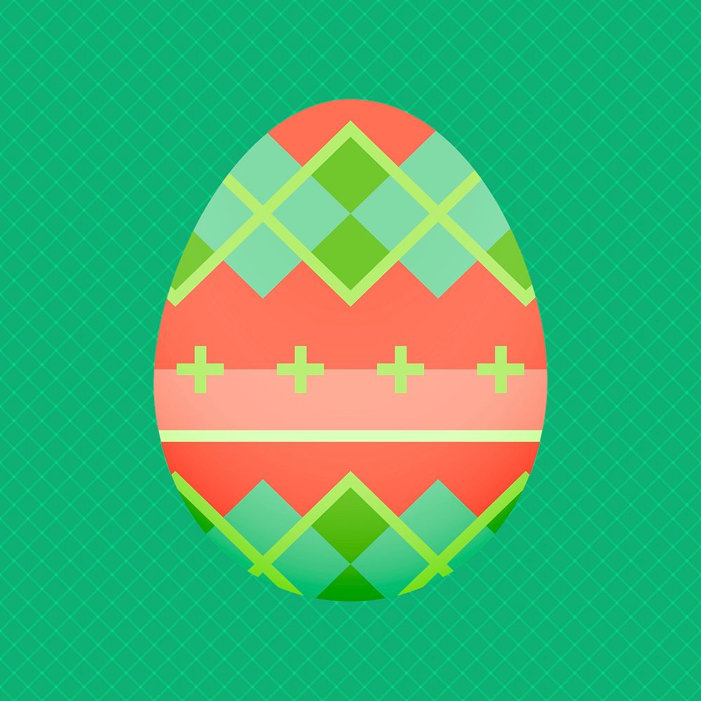 Abstract Easter egg clipart, festive pattern design