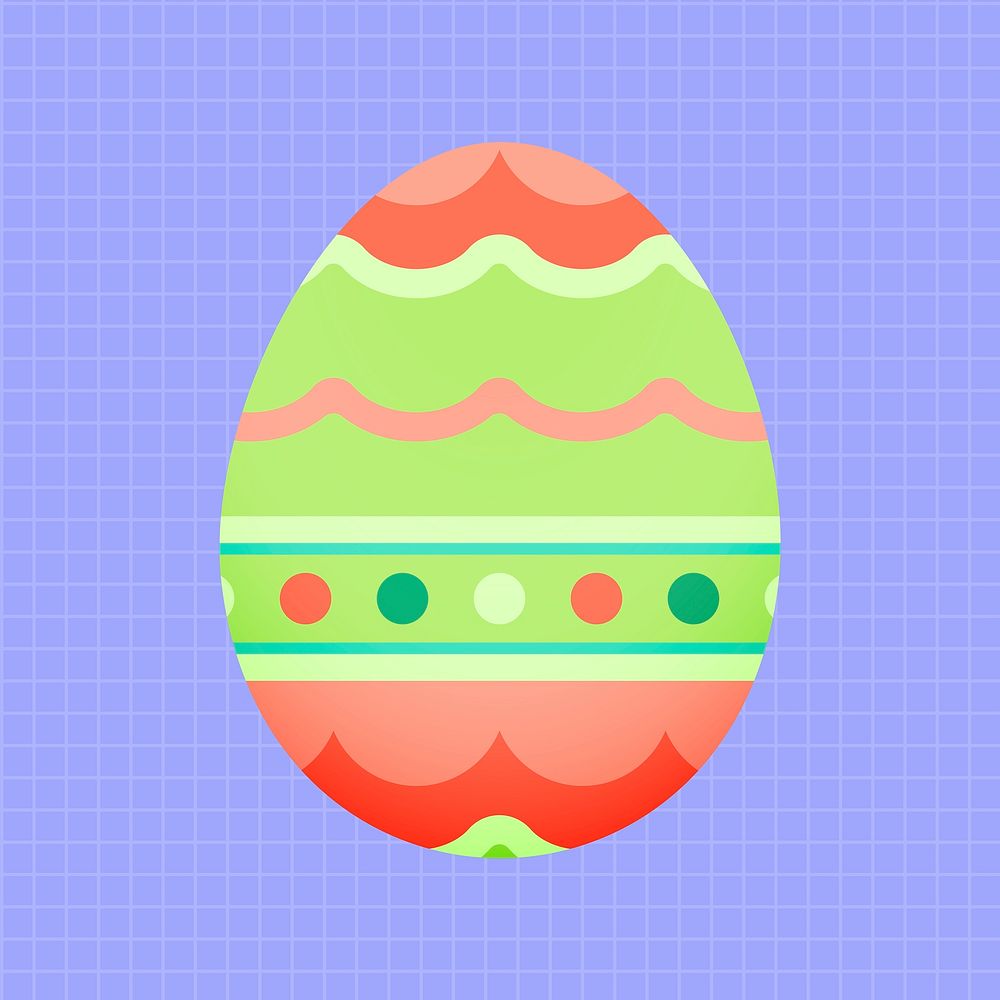 Festive Easter egg collage element, abstract pattern design vector