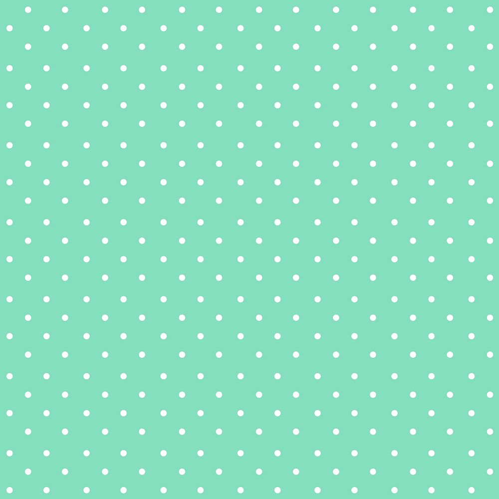 Green polka dot background, cute pattern design psd