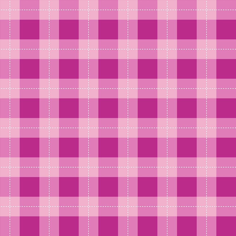 Pink tartan pattern background, colorful design vector