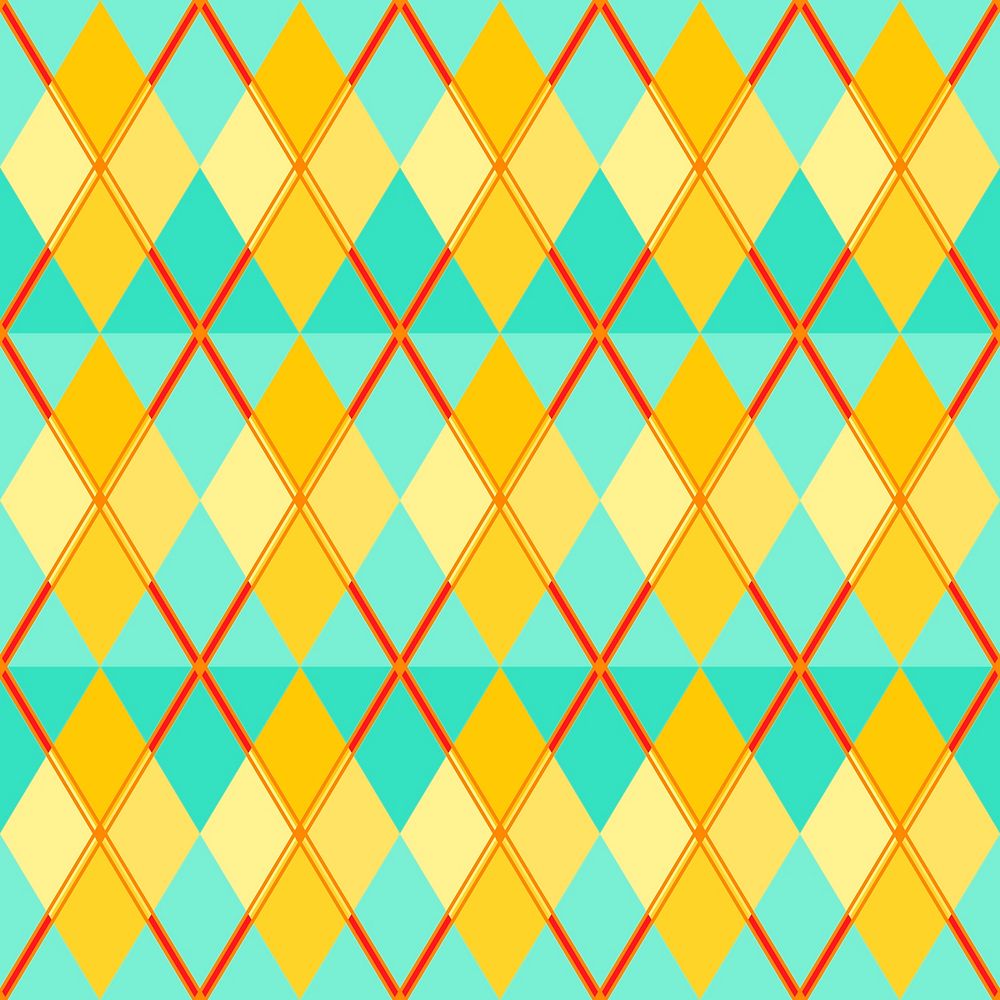 Rhombus pattern background, abstract yellow design vector
