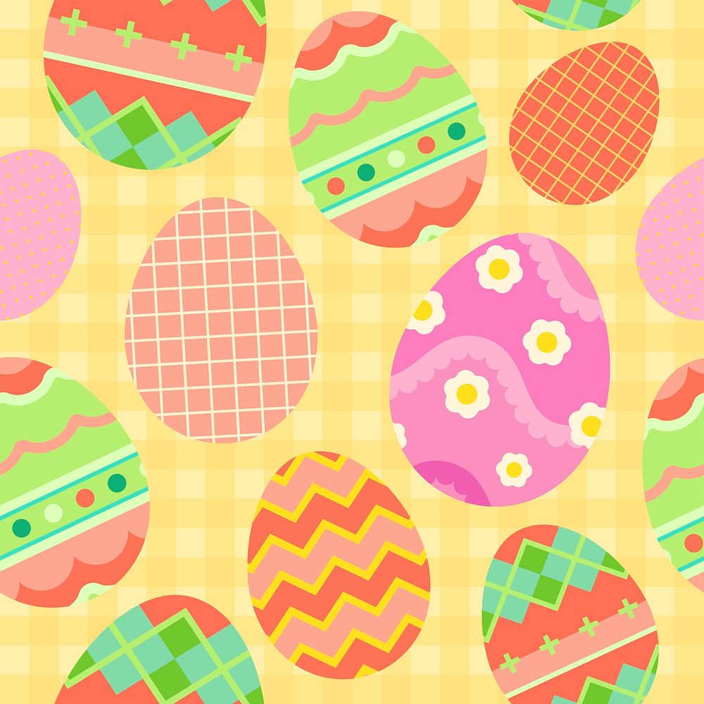 Easter celebration background, festive egg pattern vector