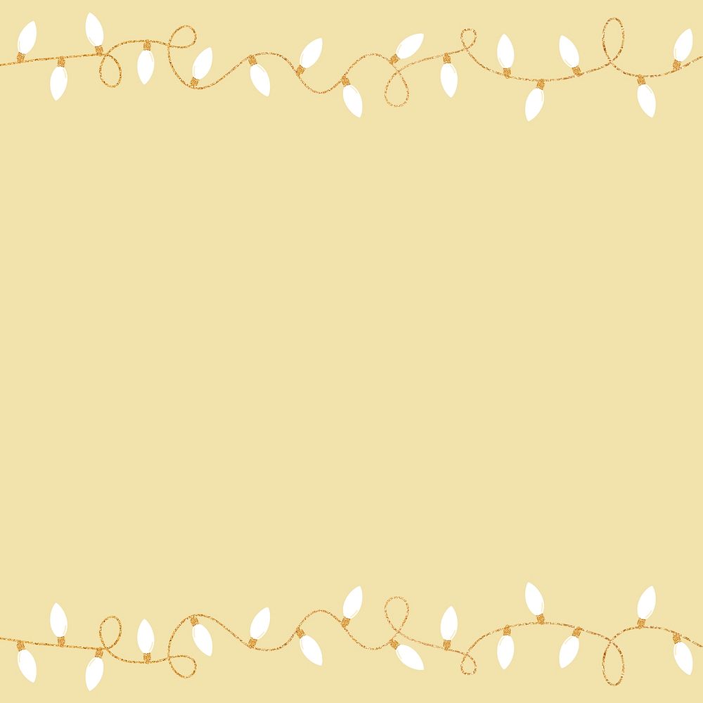 Christmas lights frame background, event design, psd