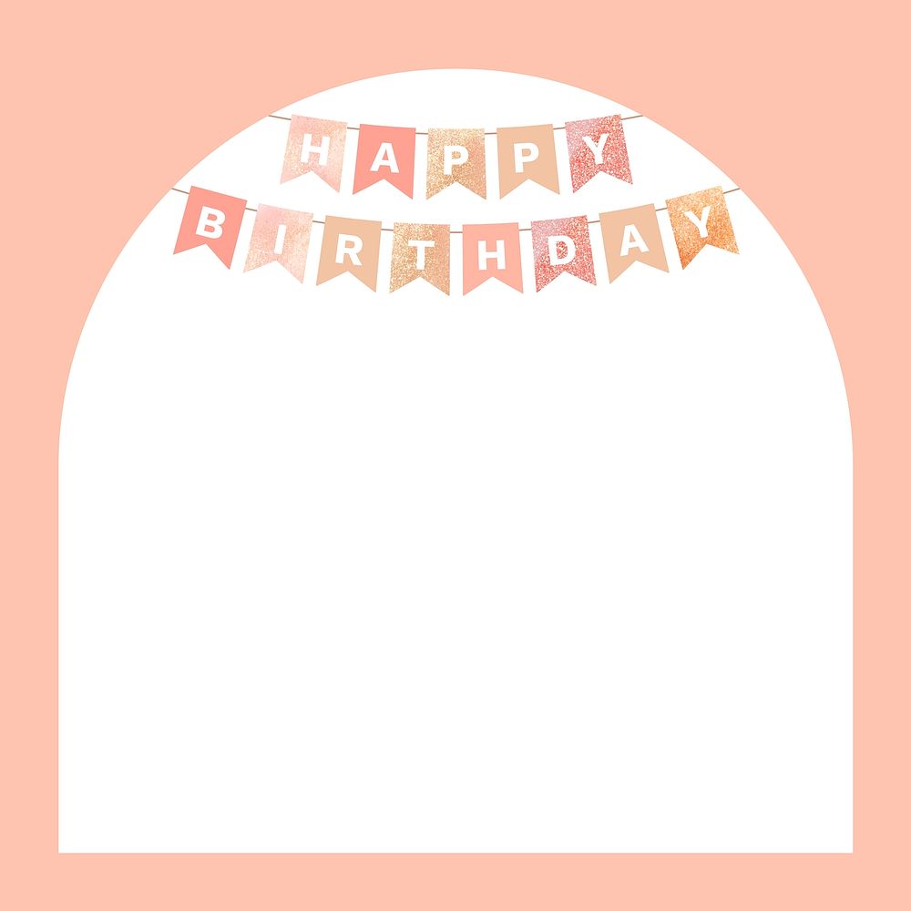 Cute pastel party decoration frame background