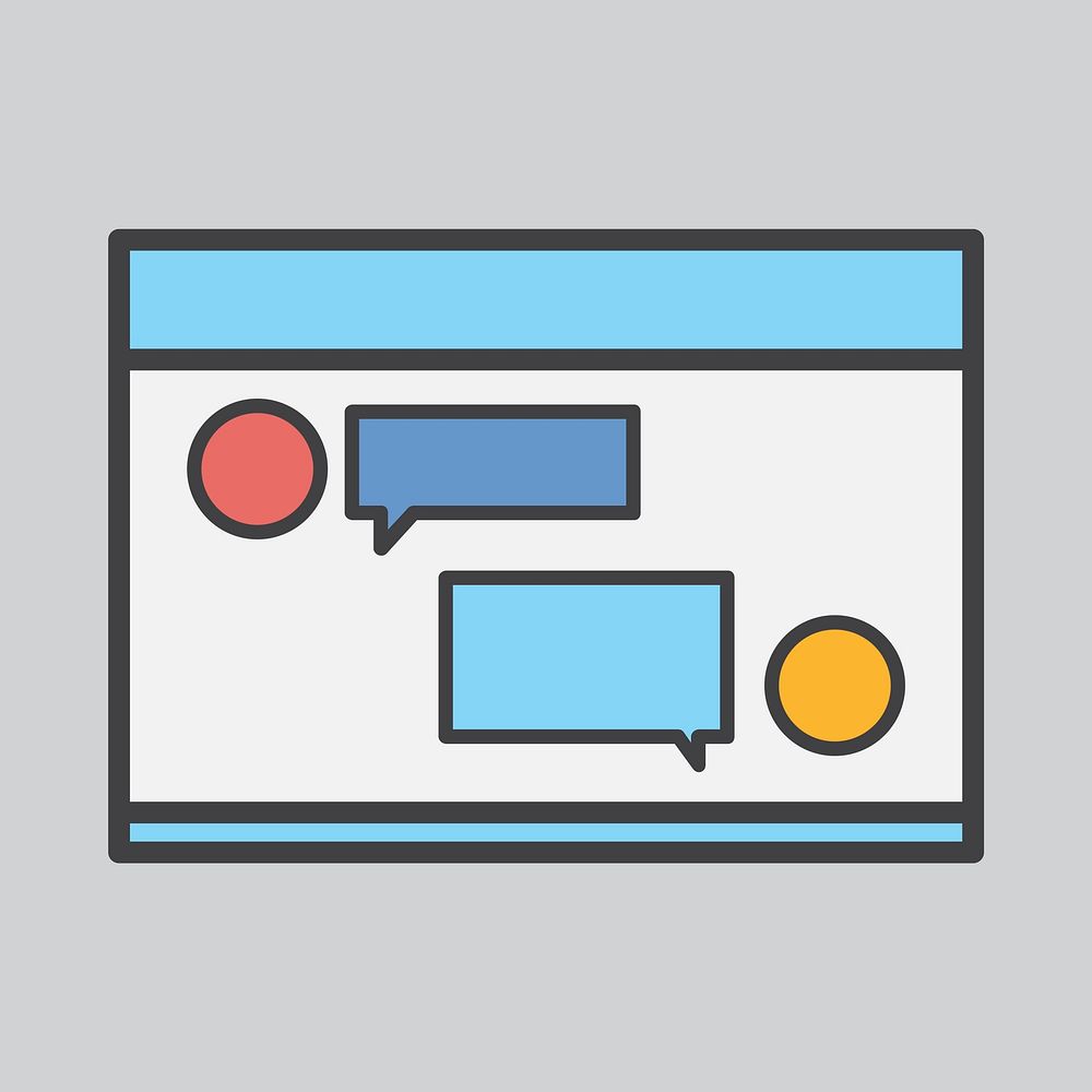 Simple illustration of a chat window