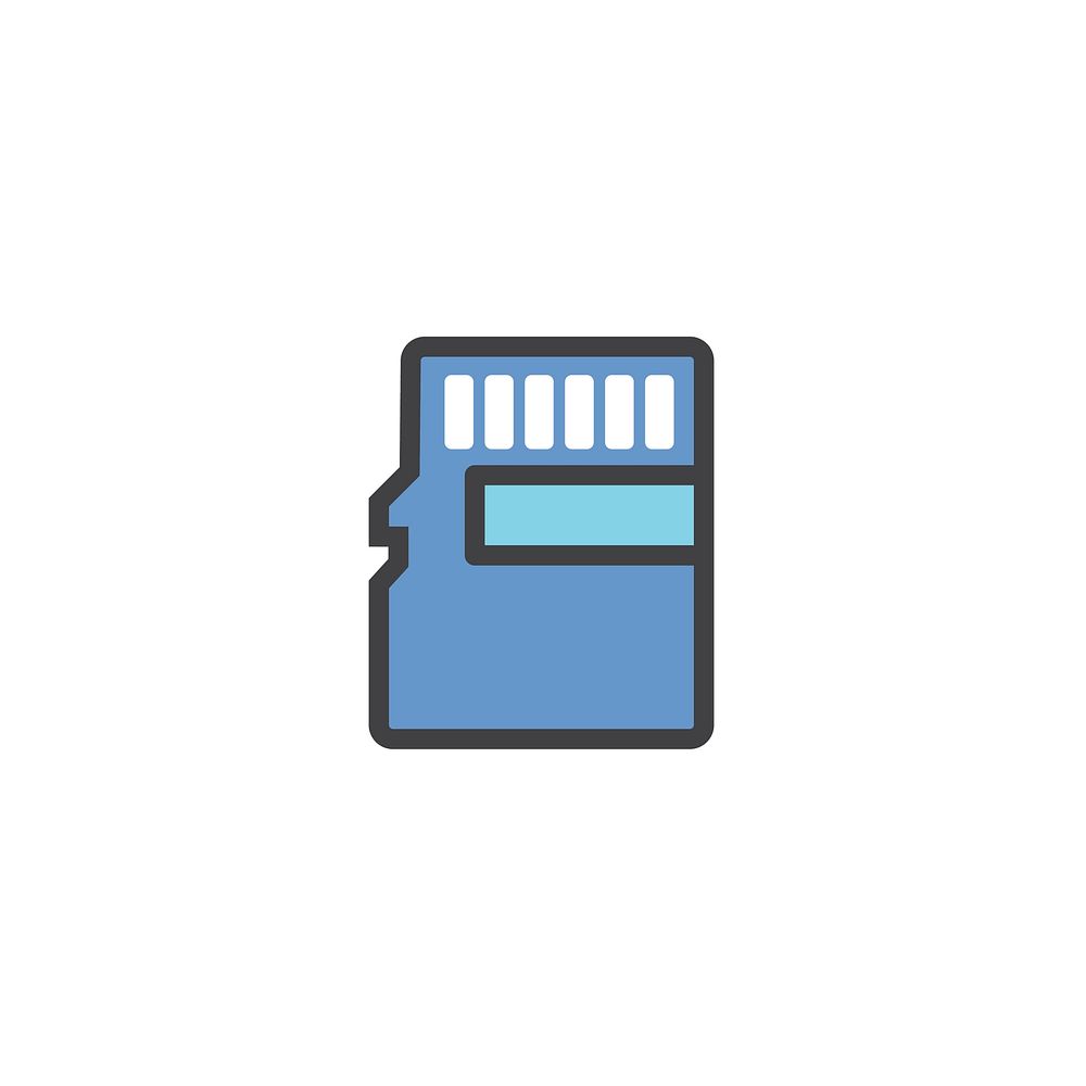 Illustration of an SD memory card