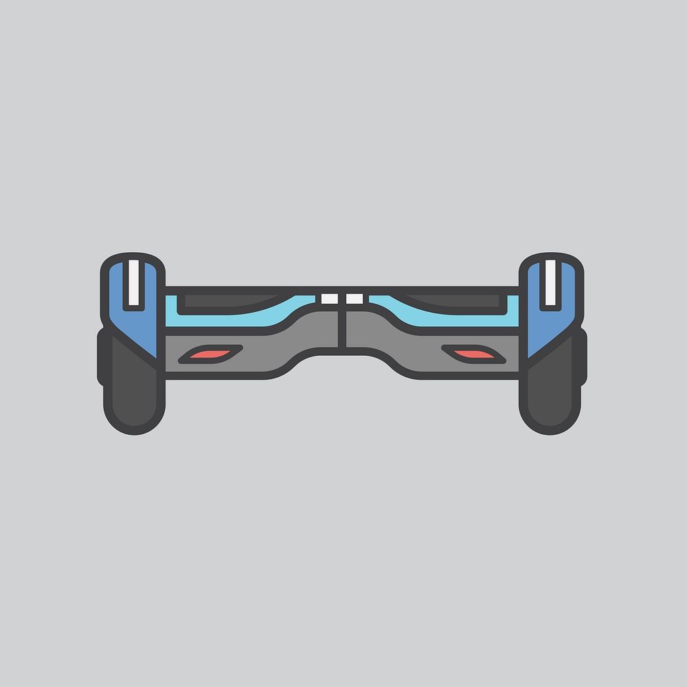 Flat illustration of a hover board