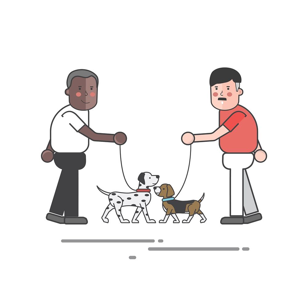 Illustration set of pet shop
