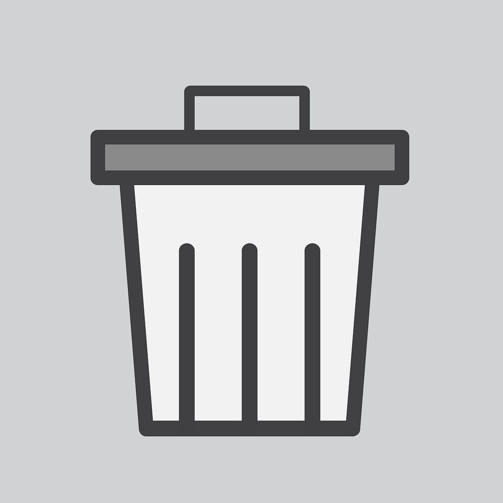 Simple illustration of a trash can