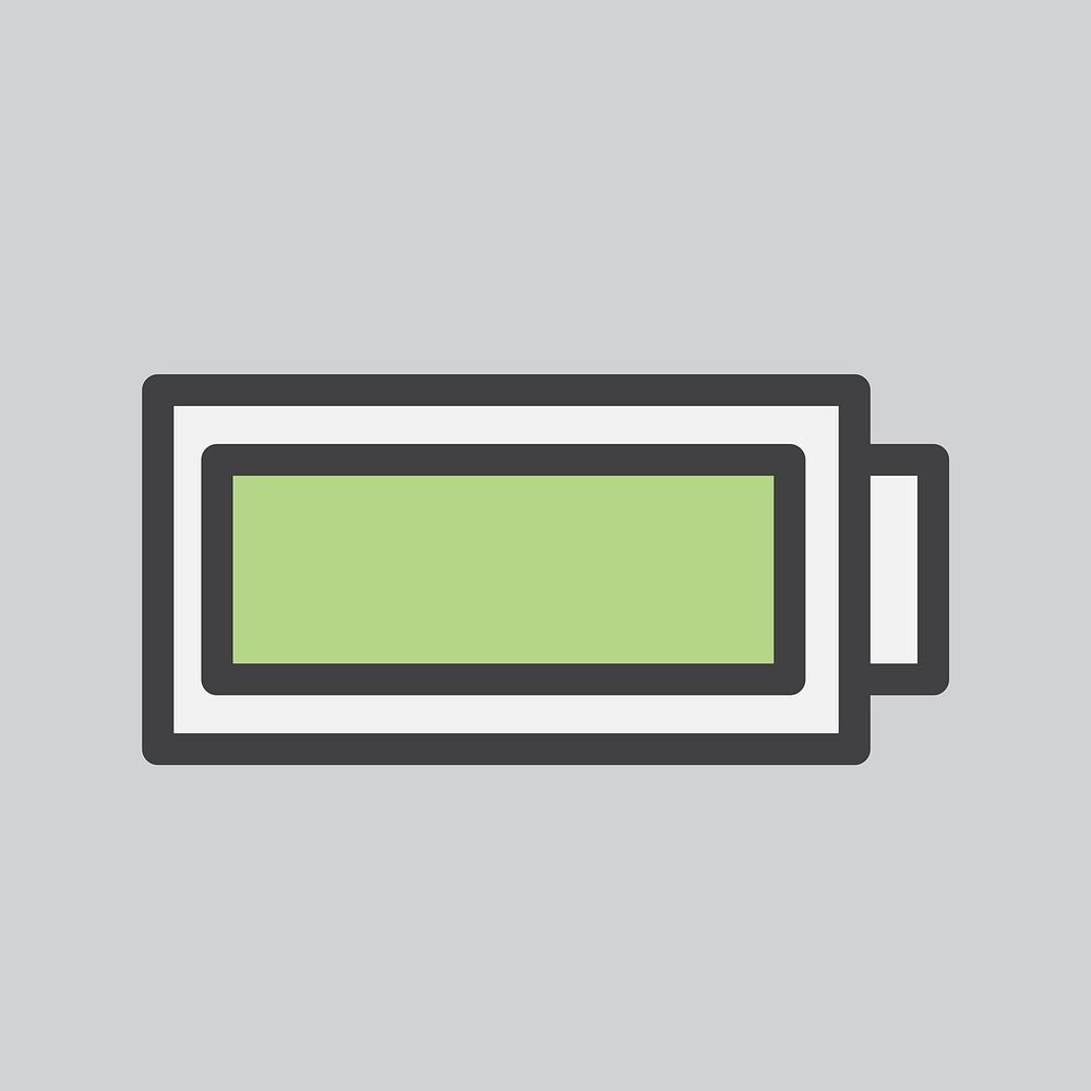 Simple illustration of a battery icon