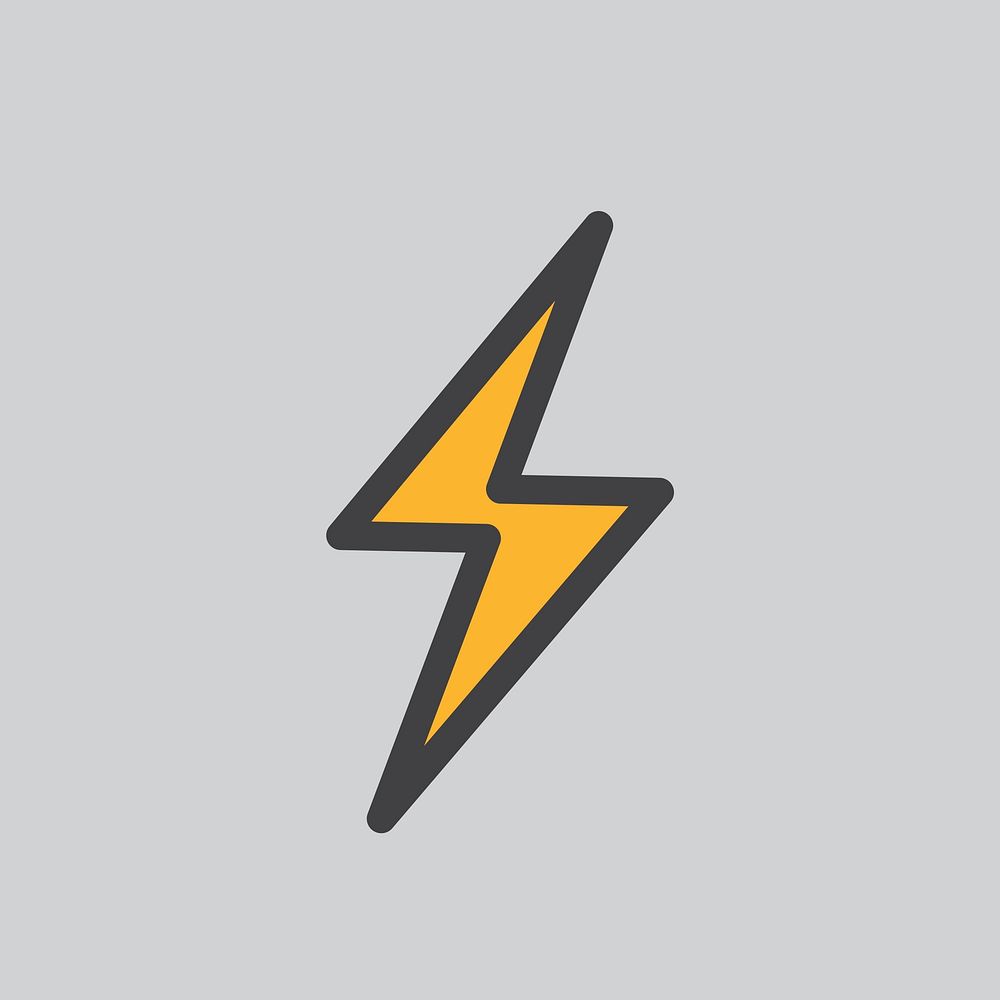 Simple illustration of a thunder bolt