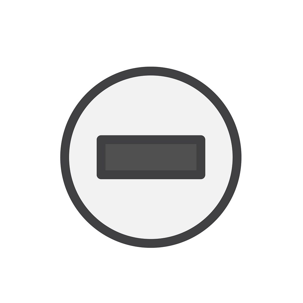 Flat illustration of a negative icon