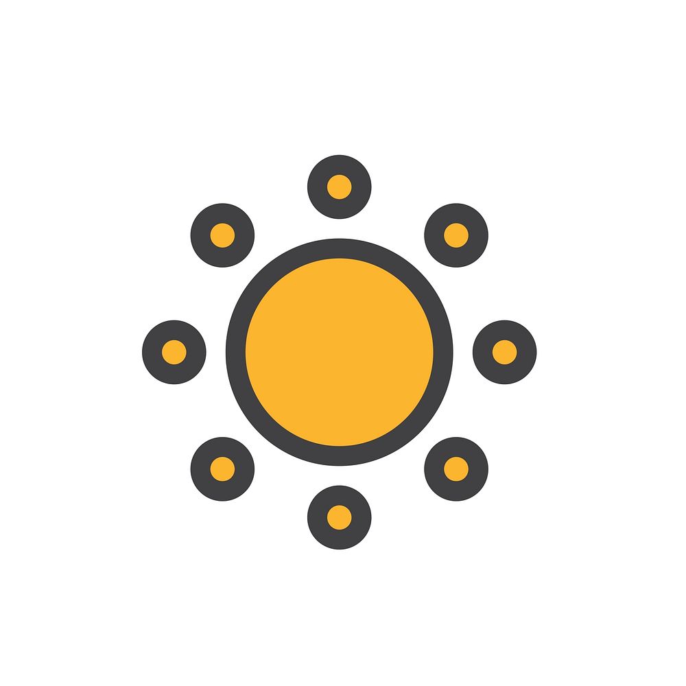 Simple illustration of the sun