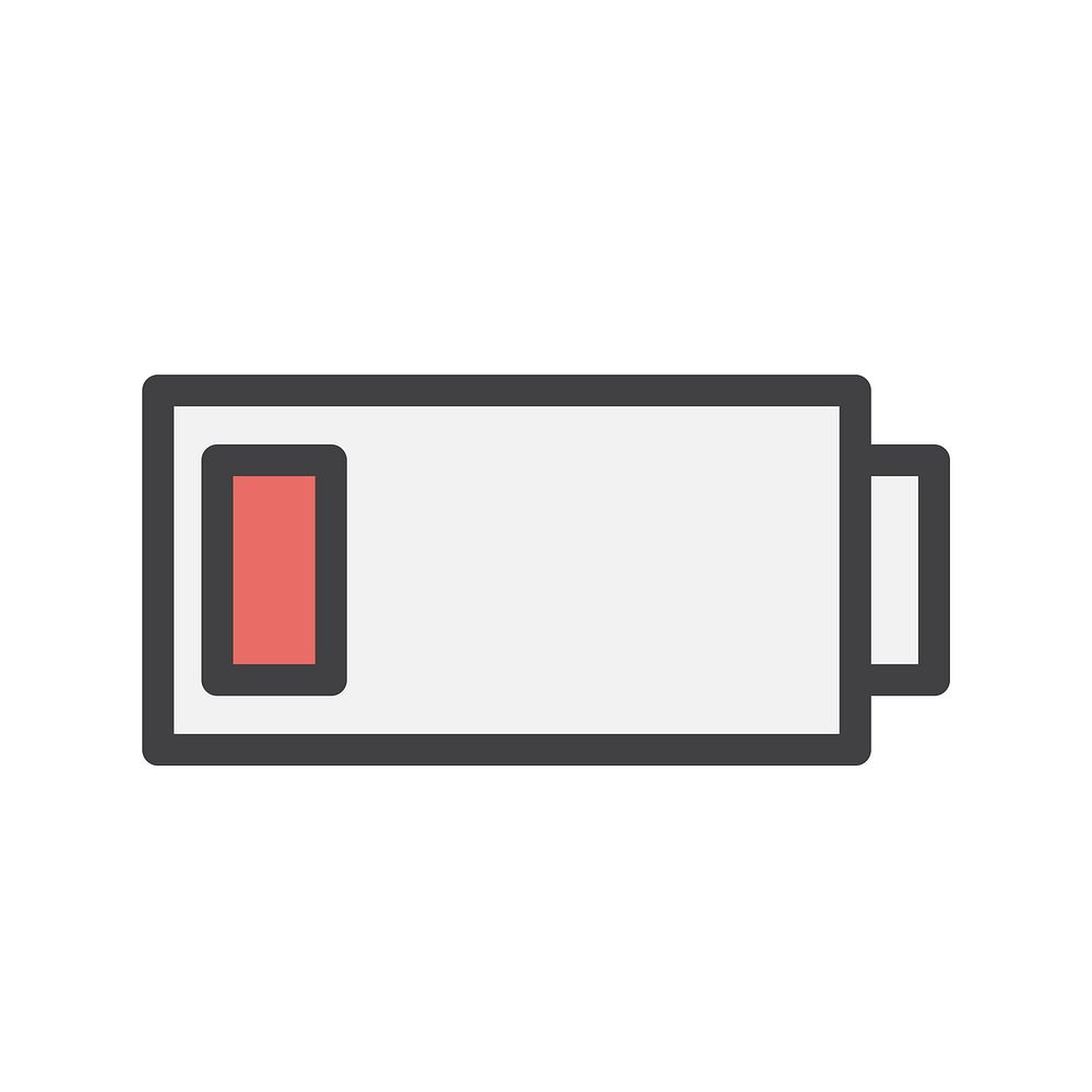 Flat illustration of a digital battery