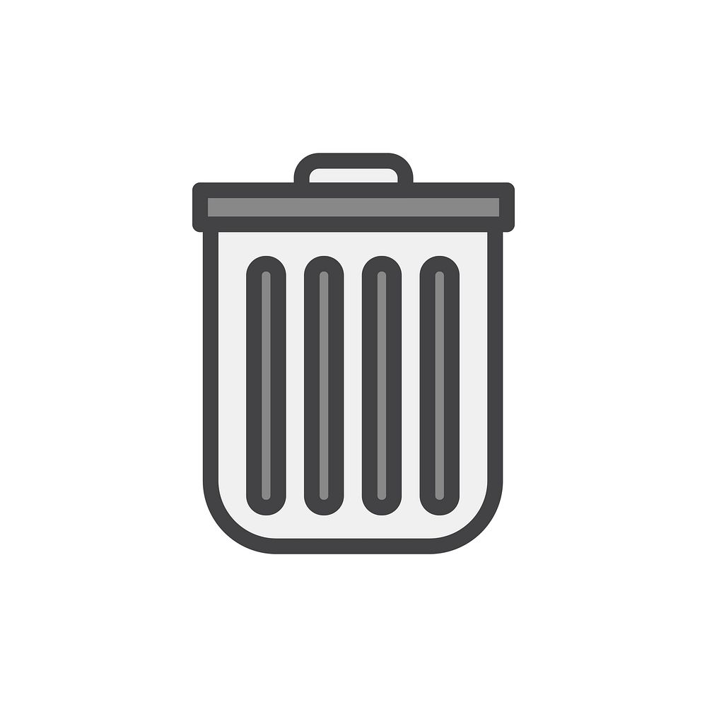 Illustration of a garbage can