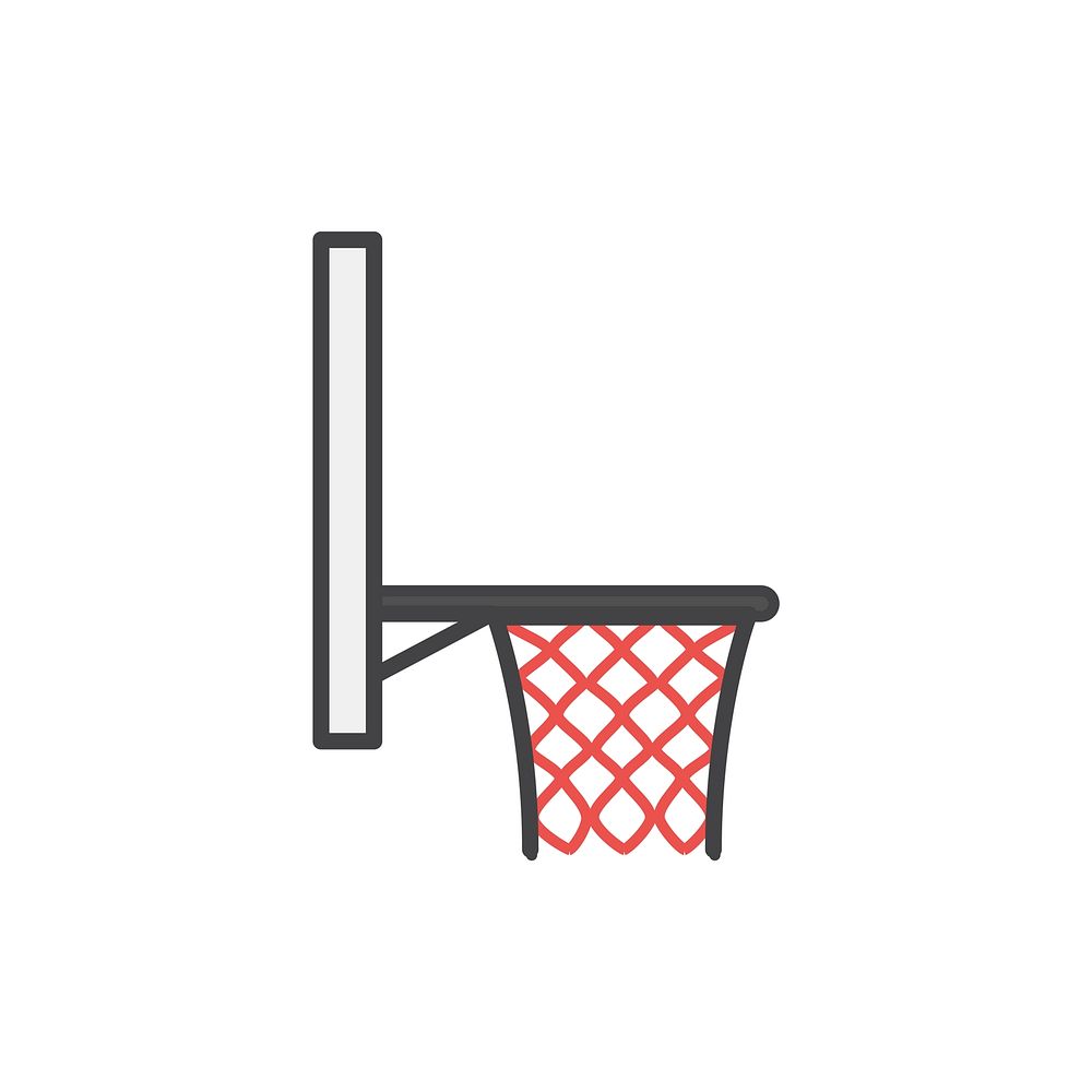 Simple basketball hoop icon vector