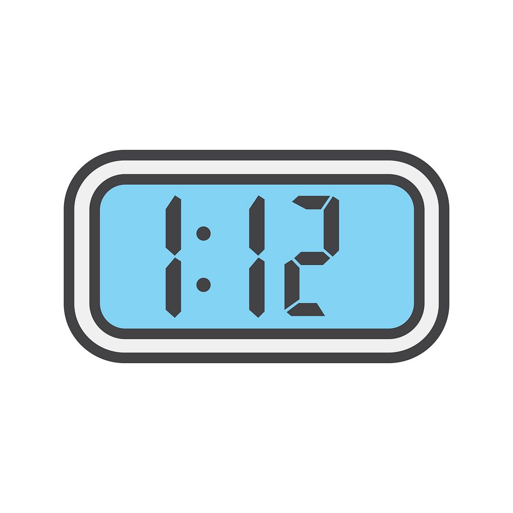 Illustration of a digital alarm clock