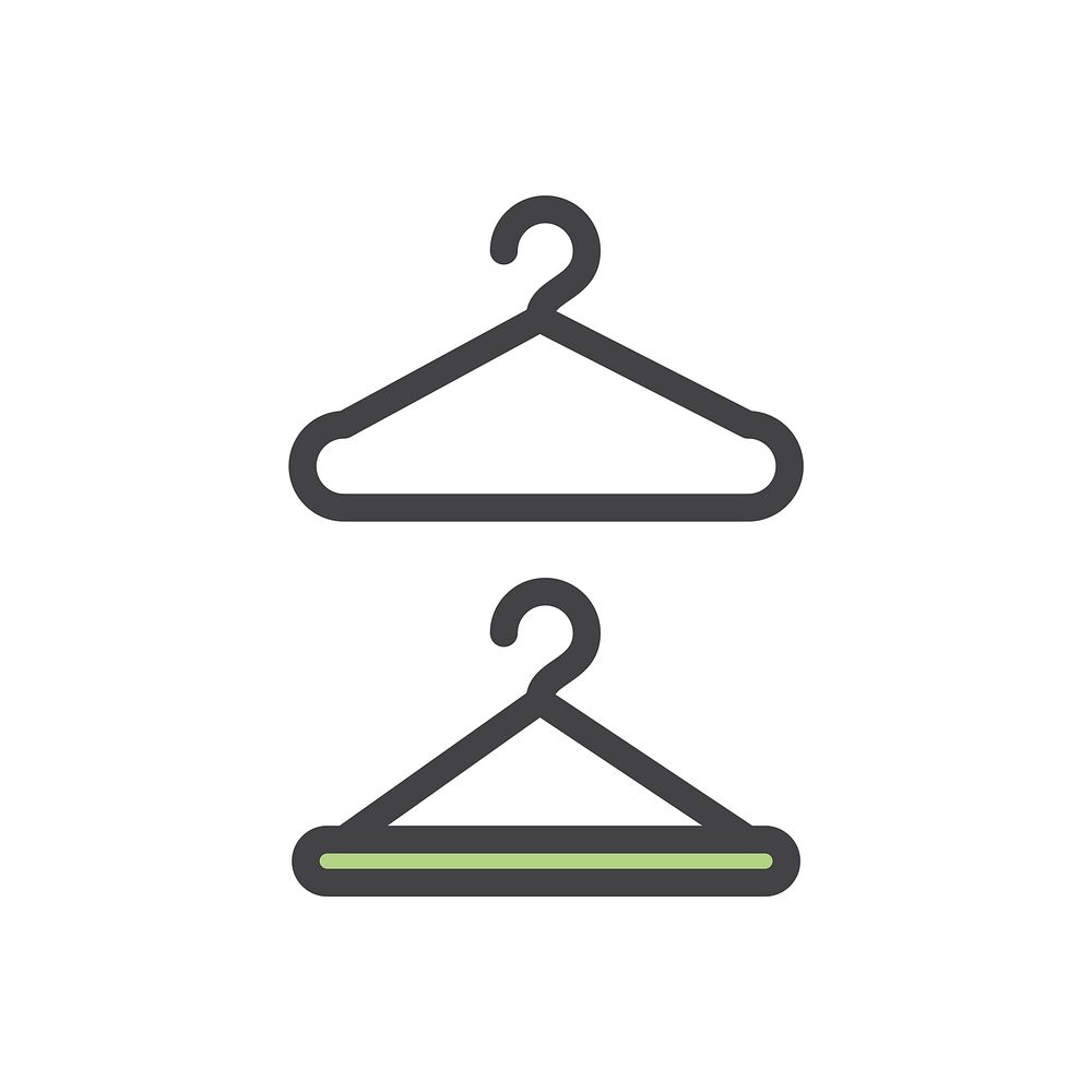 Illustration of clothes hangers