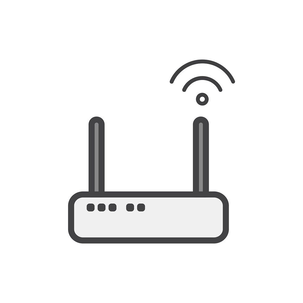 Illustration of a wifi connection device