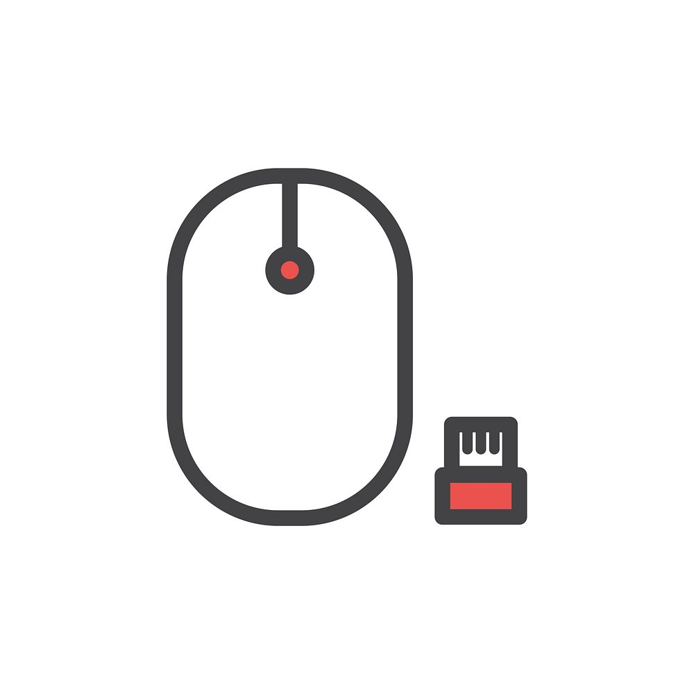 Illustration of a wireless mouse