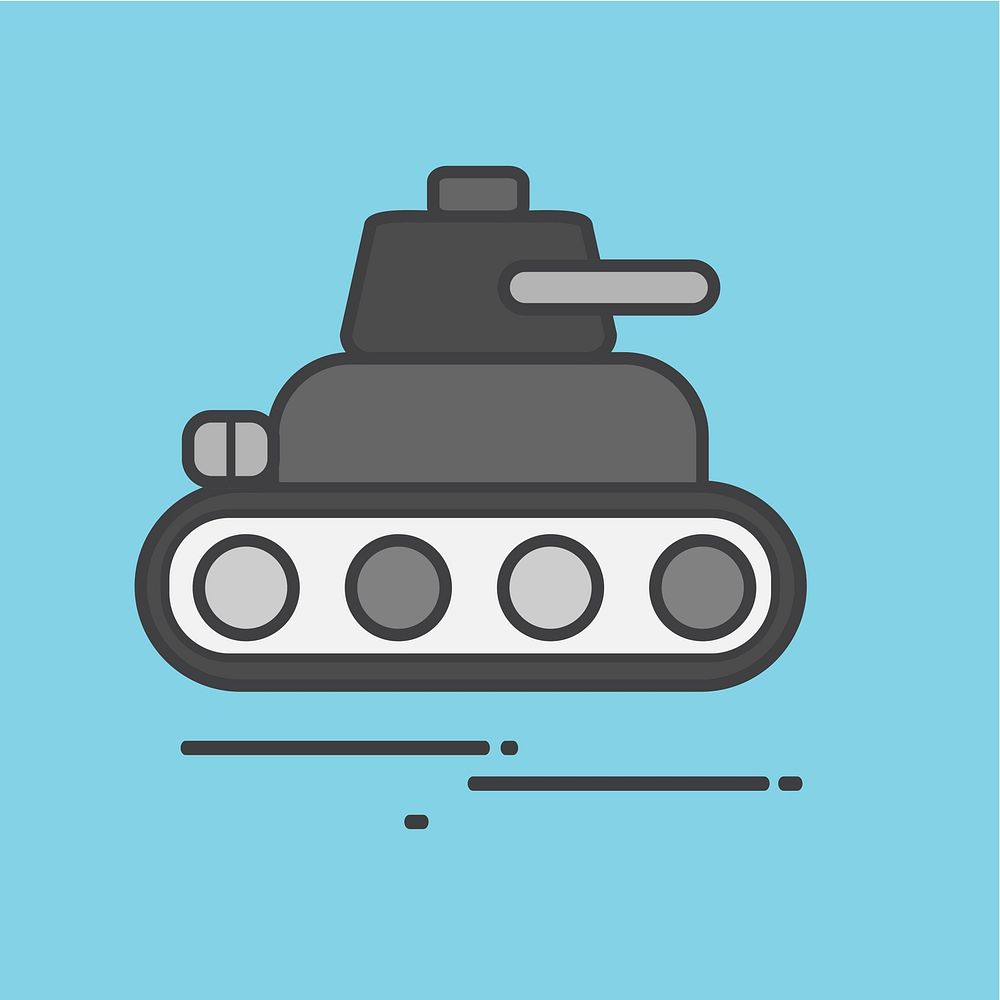 Illustration of a cute tank