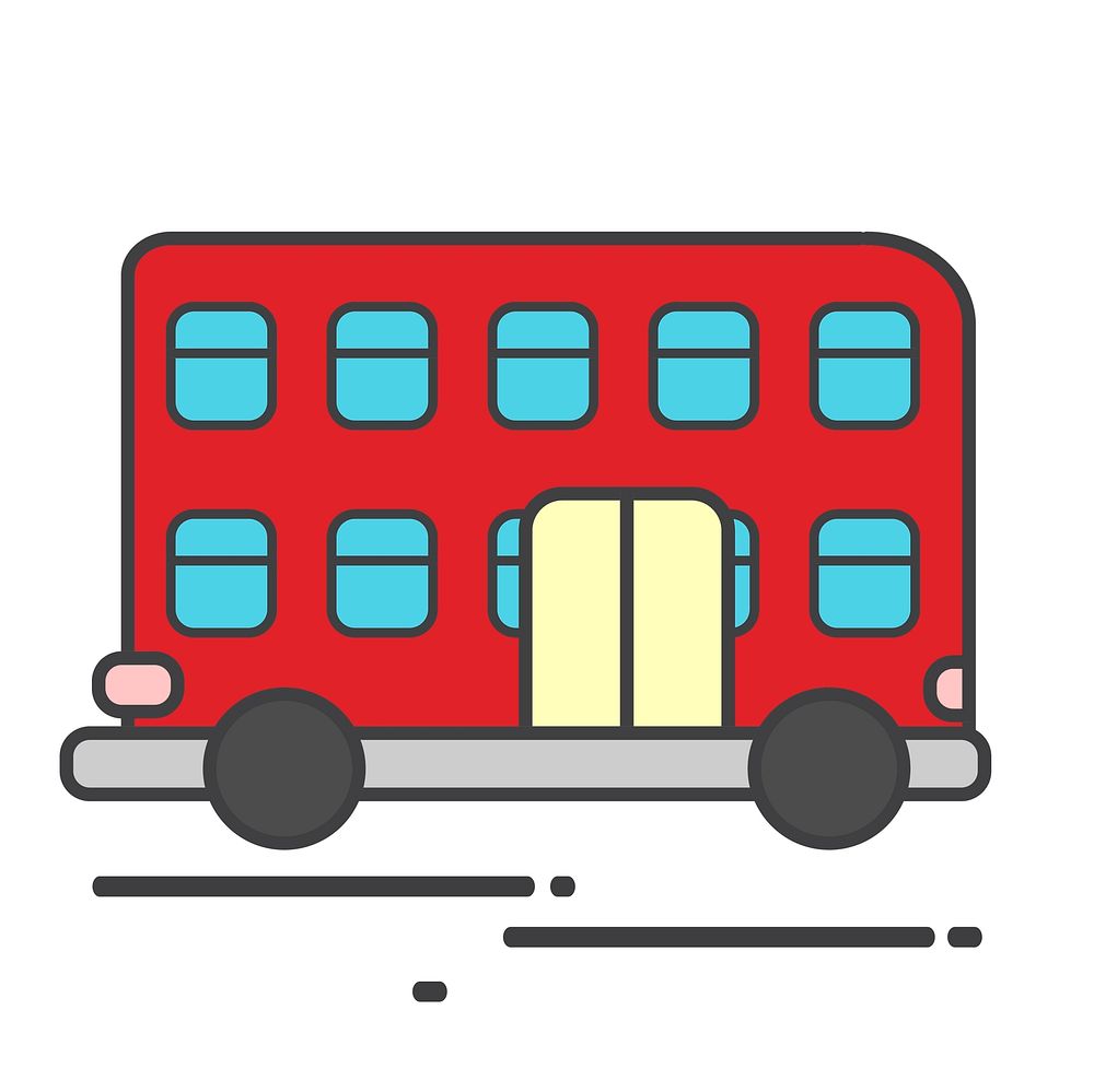 Illustration of a double decker bus