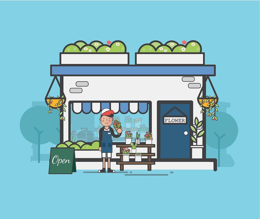 Illustration set of supermarket vector