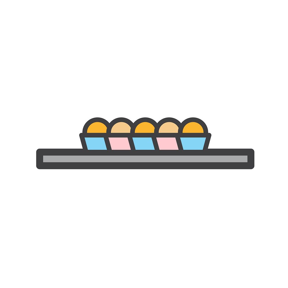 Illustration of baked products vector