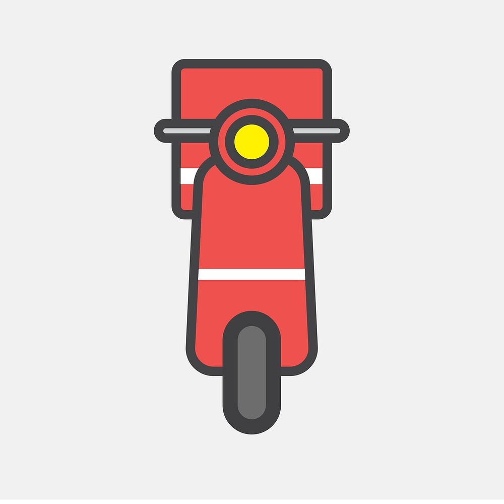 Illustration of motorbike icon