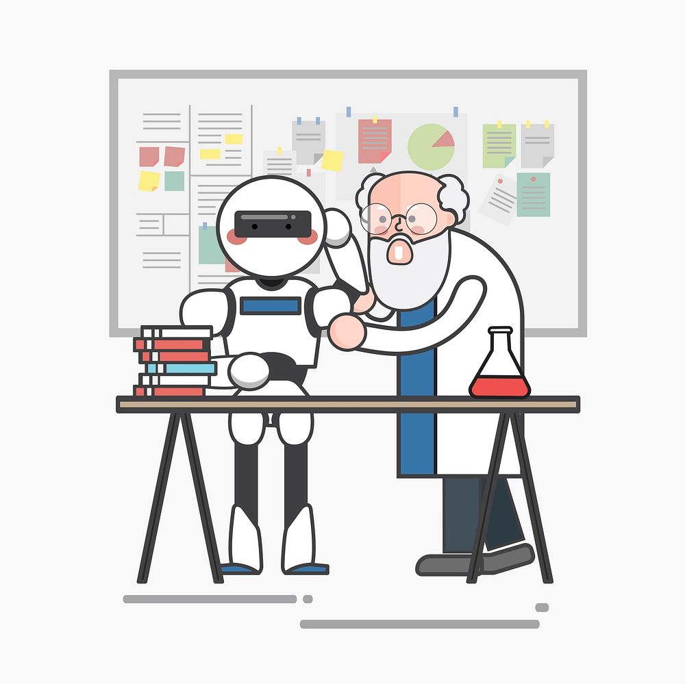 Illustration of the future robots