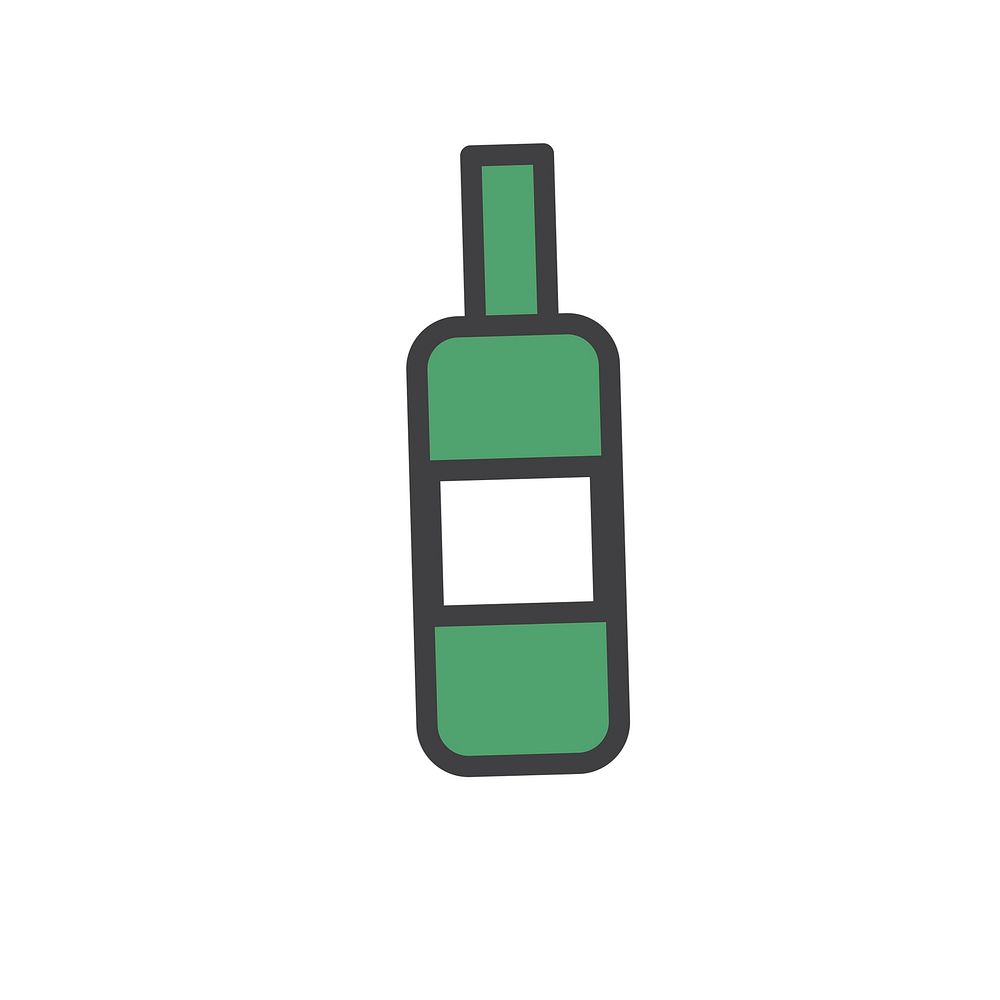 Illustration of wine bottle