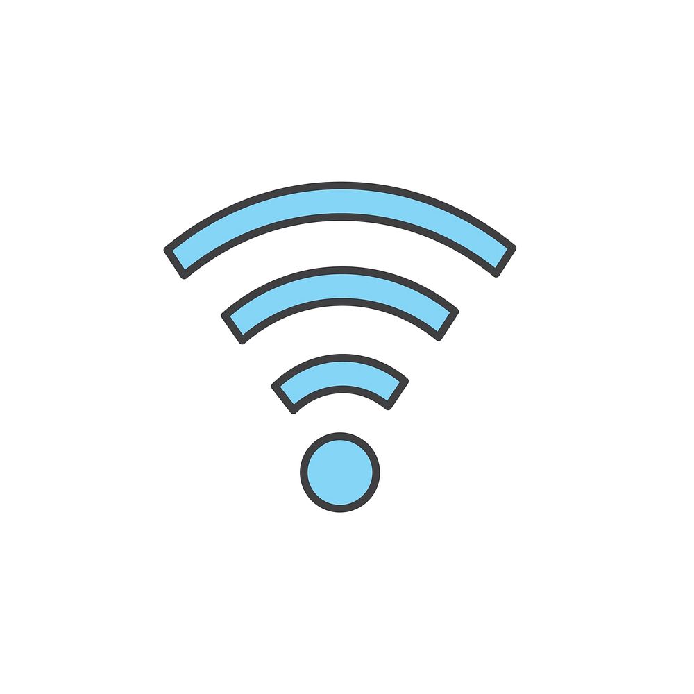 Illustration of wifi symbol
